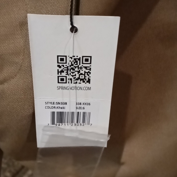 NWT SPRING NOTION boy's tan dress pants Size 6 - Picture 4 of 5